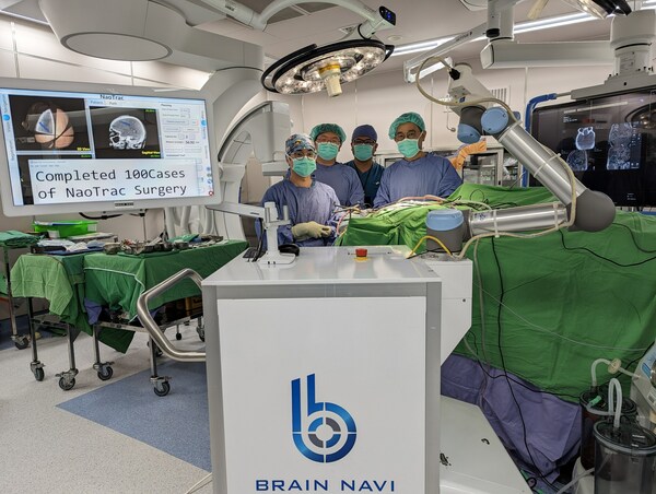 Brain Navi Announces 100th Surgical Procedure Completed Using NaoTrac