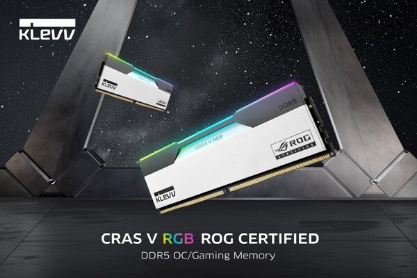 KLEVV INTRODUCES THE CRAS V RGB ROG CERTIFIED DDR5 MEMORY KITS