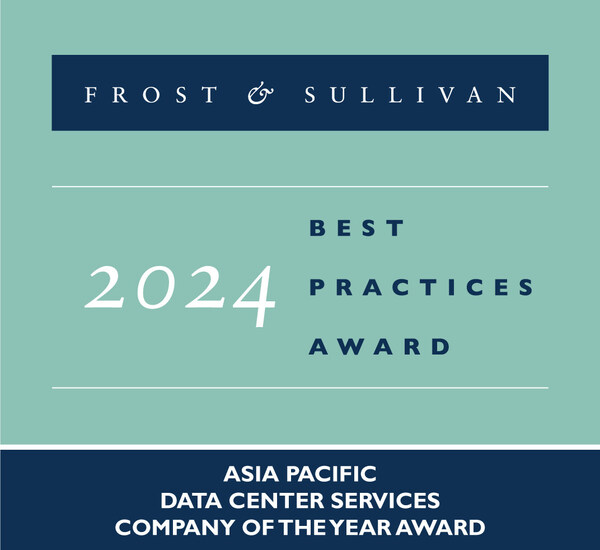 ST Telemedia Global Data Centres Awarded Frost & Sullivan's 2024 APAC Company of the Year for Revolutionizing Data Center Services in Asia-Pacific